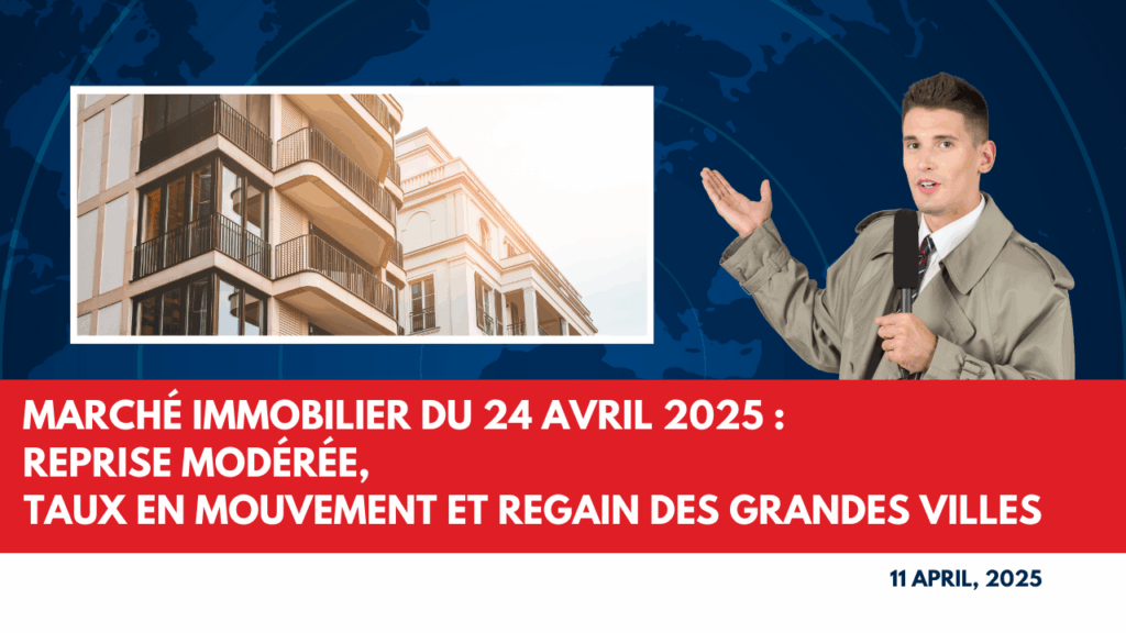 Marché immobilier du 24 avril 2025 : reprise modérée, taux en mouvement et regain des grandes villes