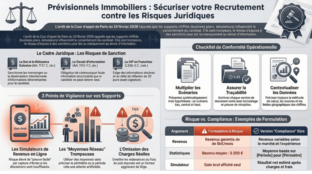 EXCLU – Réseaux immobiliers : l’arrêt de la CA Paris qui met les prévisionnels dans le viseur (et expose franchise & mandataires)